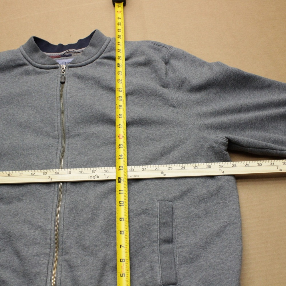 LL Bean Flannel Lined Bomber Jacket Mens 2XL Gray Zip Up Quilted Warm Pockets - Picture 5 of 8